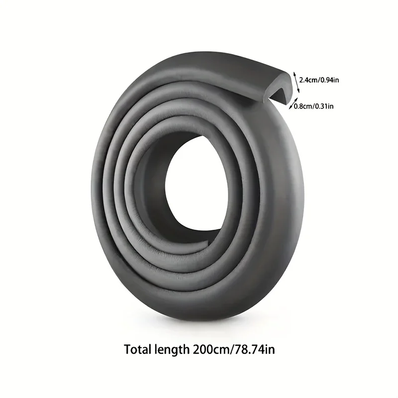 Durable Rubber Corner Protector - Scratch Prevention & Furniture Stabilization, Easy Installation