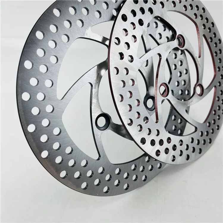 220mm 3 Hole Brake Disc Hole Spacing 70mm Stainless Steel Front Rear Rotor Disks For Universal Motorcycle Scooter Dirt Bike ATV