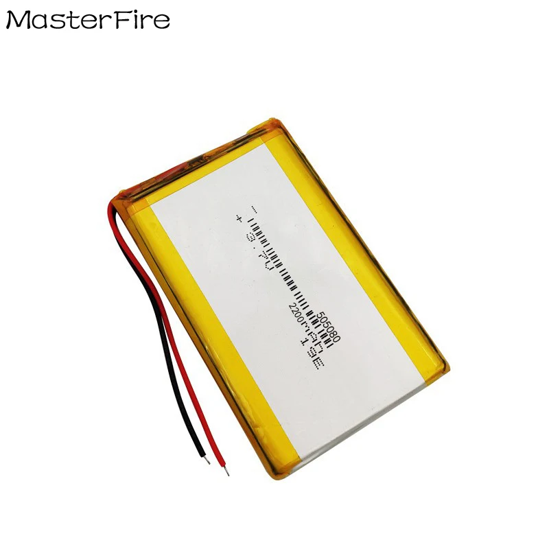 

3.7V 2200mah Rechargeable Lithium Polymer Battery 505080 for Walkie-talkies Laptop Tablet MID Power Bank DVD DVR Batteries Cell