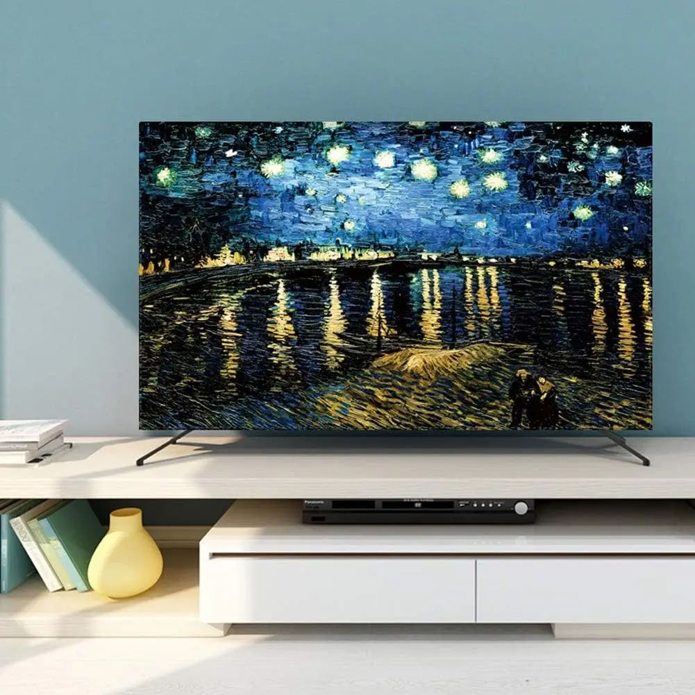 TV Cover 32-75 Inch Universal Polyester Dust Proof TV Screen Protector Cover Fabric for LCD Indoor Living Room Decoration tv cover