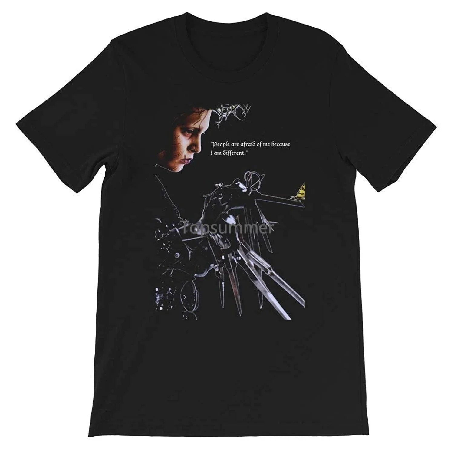 

I Am Different Edward Scissorhands Johnny Depp Winona Ryder Movie Winter Gifts Funny Mens Womens Girls Unisex T-Shirt(1)