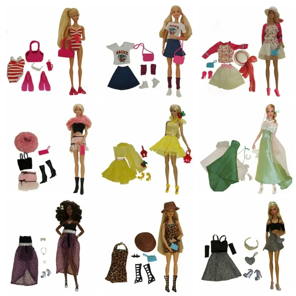 

Модные наряды, Одежда для кукол, рубашка, юбка, повседневные женские брюки, одежда, обувь, очки, топы, брюки, платье для куклы 30 см, детская игрушка
