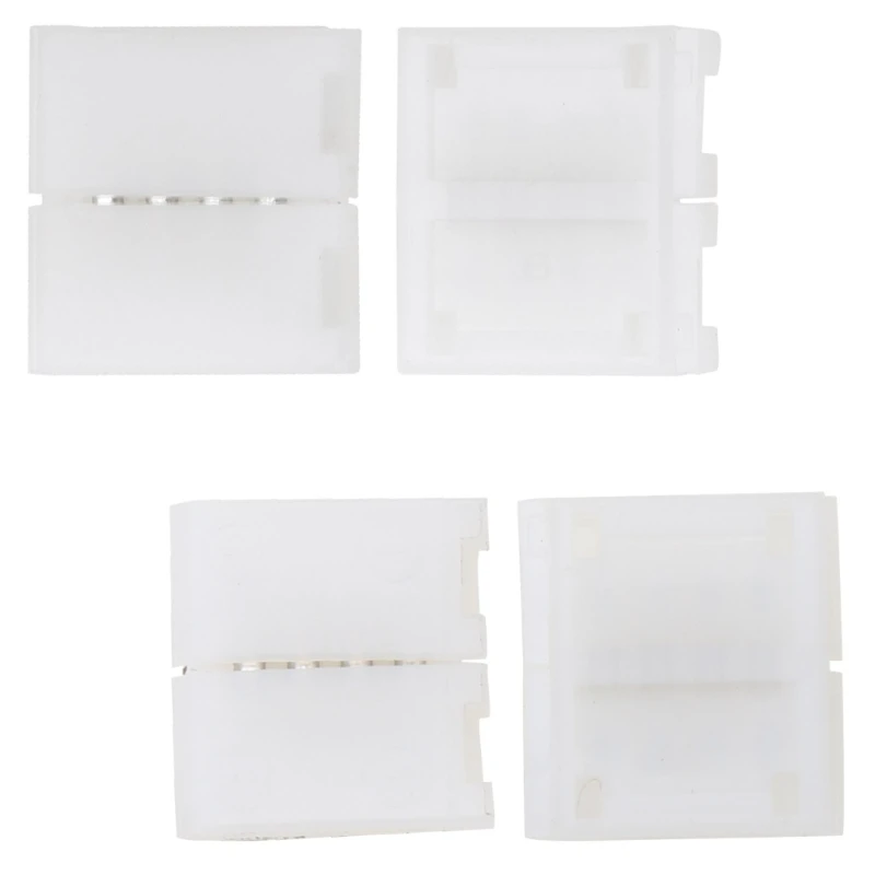 

Solderless Clip-on Coupler Connector 4 Pin 10mm For 5050 RGB LED Strip Light