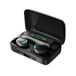 Premium TWS Bluetooth Noise - Canceling Wireless Earbuds with LED Display and Built - In Microphone (Black)