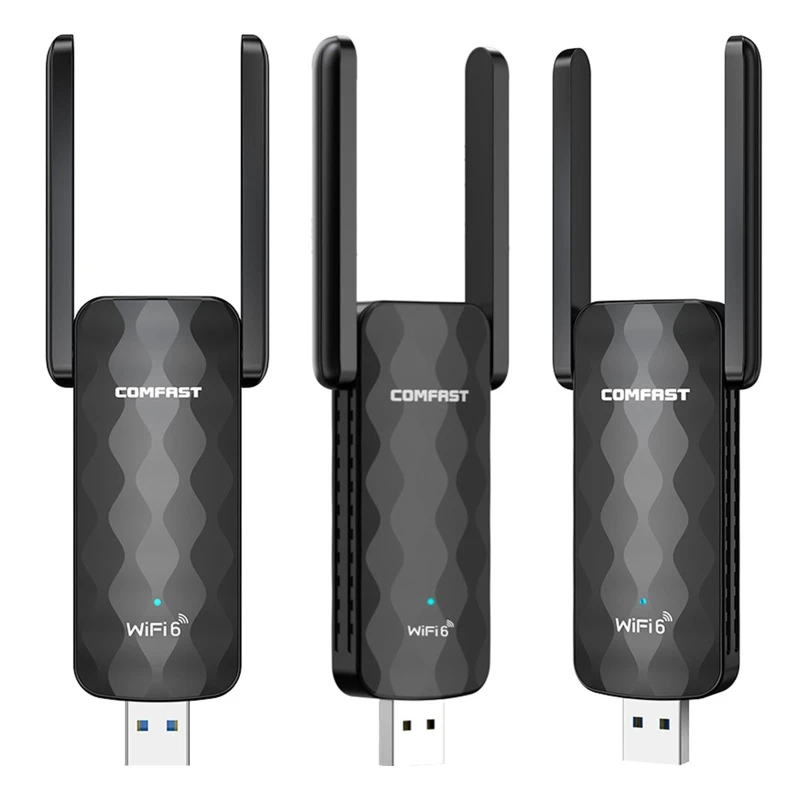 

83XC Беспроводной адаптер Wi-Fi 6 USB 3,0 Гигабитная сетевая карта 1800 Мбит/с двухдиапазонный 2,4G/5,8 ГГц для настольного для