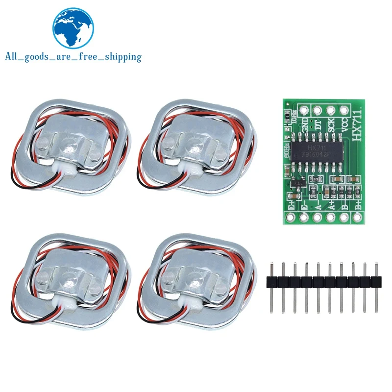 Human Scale Load Cell Weight Sensors + HX711 AD Module Weight Sensor Electronic Scale Weighing Pressure Sensor DIY Kit