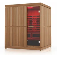 4-Person Home Infrared Sauna, Near & Far Infrared, 4.5kW Conventional Sauna Heater, 170° in Under 1-Hour, Premium Cedar, Sauna 1