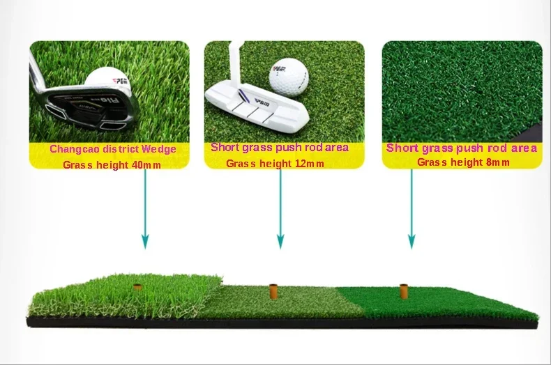 Description Picture 5 of itemGolf Hitting Mat Indoor Outdoor Mini Practice Durable PP Grass Pad Backyard Exercise Golf Training Aids Accessories