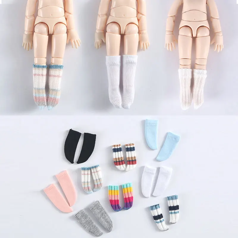 

Ob11 Doll Socks Fashion Rainbow Striped Socks for 1/8 1/12bjd, MOLLY, OB22, GSC, YMY, DDF Doll Clothes Accessories