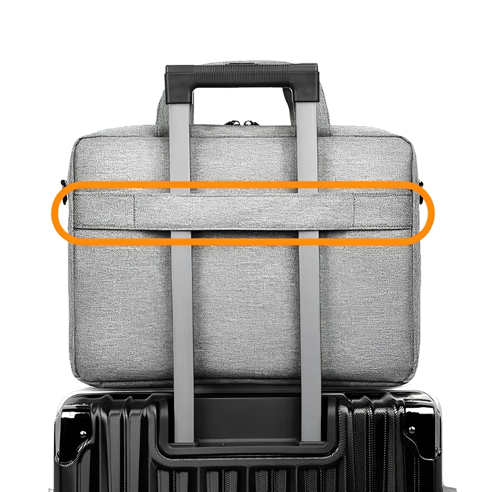 Laptop Crossbody Bag Shockproof Padded Laptop Case Waterproof Laptop Shoulder Bag 3 Compartments Laptop Protective Bag