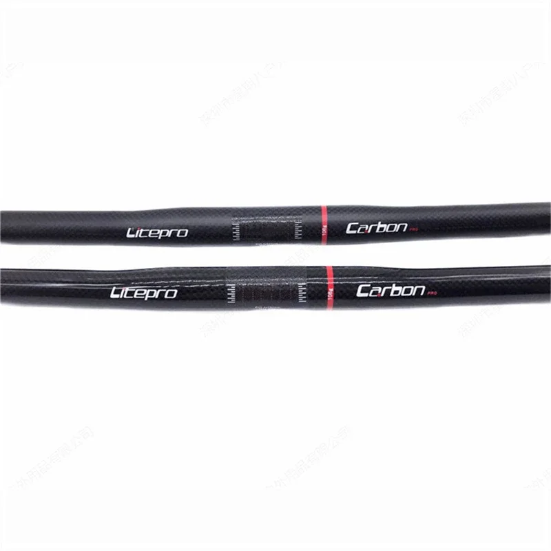 

LITEPRO Full Carbon Fiber Folding Bike Horizontal Handlebar 25.4*540/580mm Ultralight Straight Handlebars EIEIO Bicycle Parts