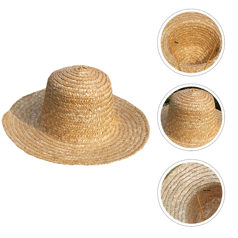 

Sun Hat Unisex Beanie Simple Straw Breathable Visor Beach Hats Creative Wheat Sonbrero Para Honbre