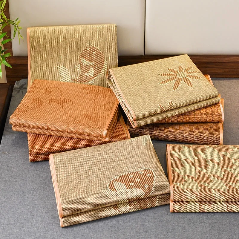 

Summer Cool Sleeping Mat Smooth Rattan Bed Mat 2.0m Adult Kids King Size Breathable Bedspread Mattress Cover Protective