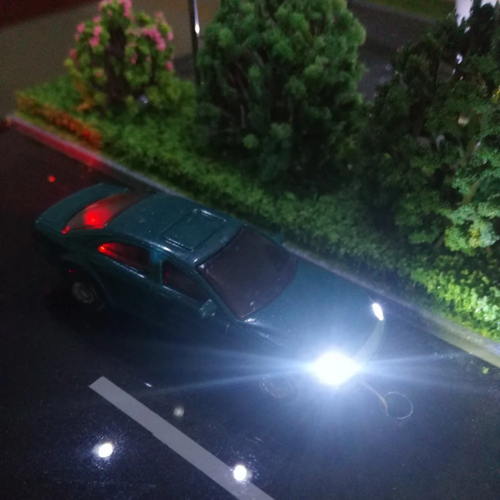 10 teile/beutel 1:75/150/200 ho Maßstab Sand tisch Modell auto mit LED-Lichtern Mikros zene Gebäude Dekoration Kit DIY Mini Ornamente – Detail 4
