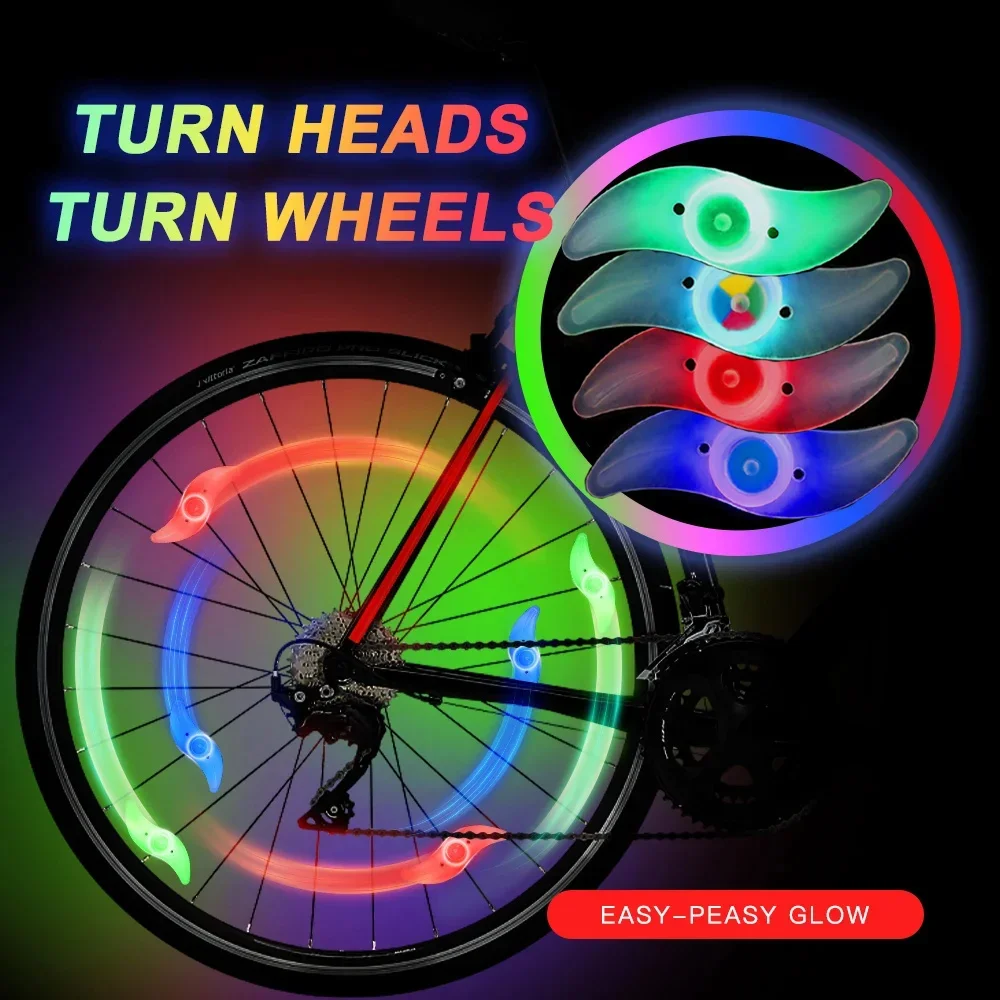 Waterproof Bicycle Wheel Spoke Light - 3 Modes for Safety and Visibility - Easy Installation - Ideal for Mountain and Road Bikes