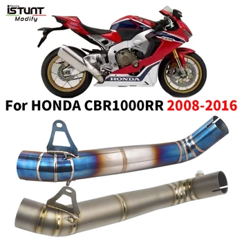 Slip On For HONDA CBR1000RR CBR 1000R 2008 - 2016 Motorcycle 60mm Exhaust System Titanium alloy Middle Link Pipe Espace Moto