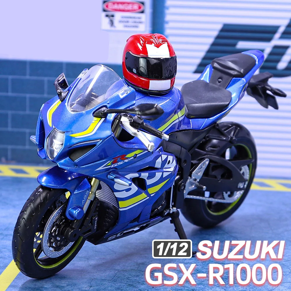 

Модель гоночного мотоцикла 1:12 SUZUKI GSX-R1000, из сплава, металлическая, для езды по пересеченной местности, Коллекционная модель для детей