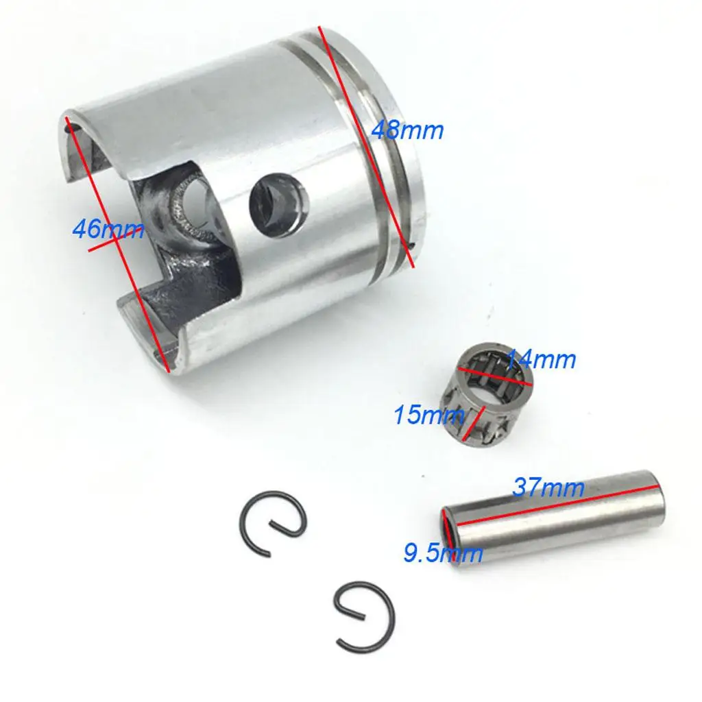 47mm Piston with Gasket for 80cc Motorised 2-Stroke Engine, New