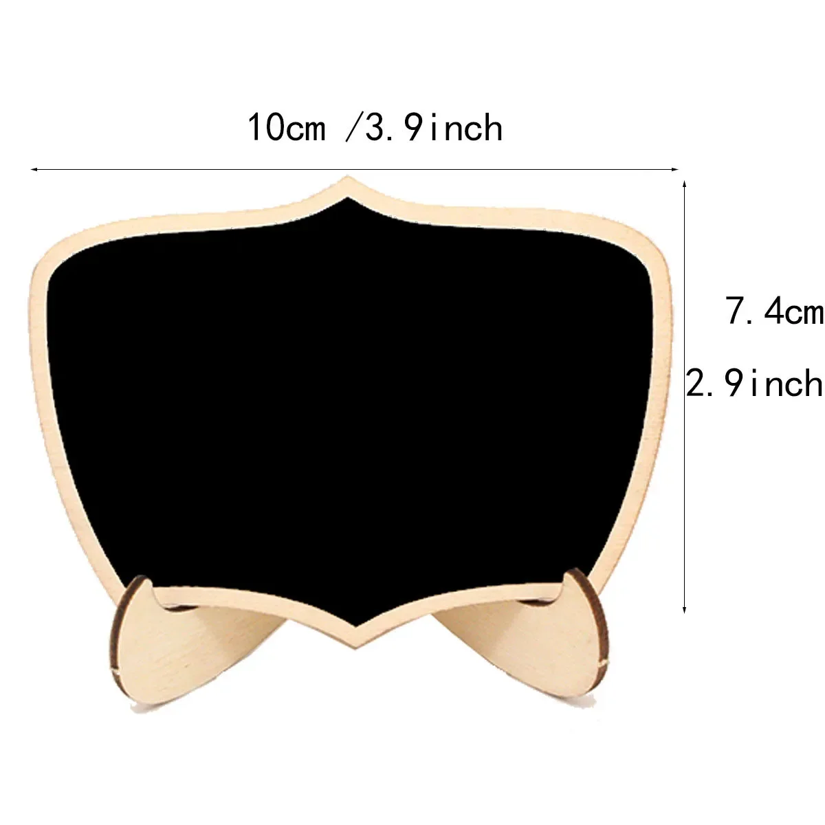 5/10/20 Stück Mini-Tafel-Logo-Holztafel mit Halterung, geeignet für Tischnummerierung, Etikettierung von Lebensmitteln, Event-Nachrichtentafel – Detail 1