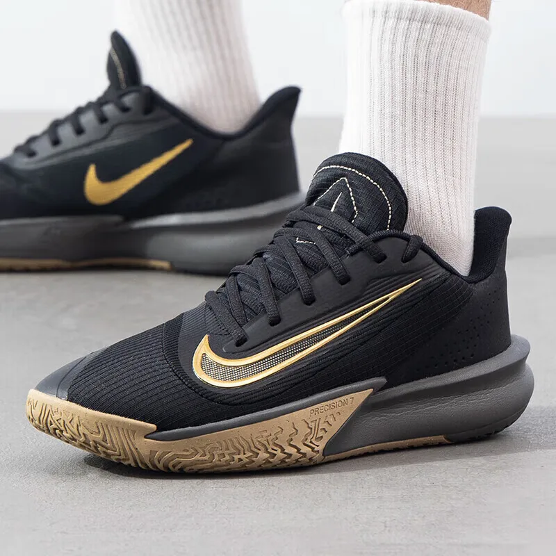 Shoes Tenis Nike Precision Black Metallic Gold Nike Men's Shoes