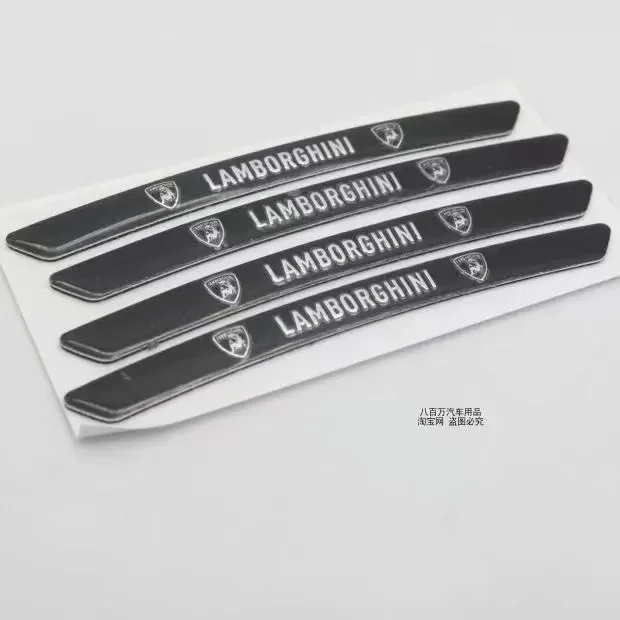 4Pcs 자동차 스타일링 배지 엠블럼 스티커 람보르기니 Urus Huracan Aventador 프리미엄 자동차 액세서리 용 휠 장식 데칼