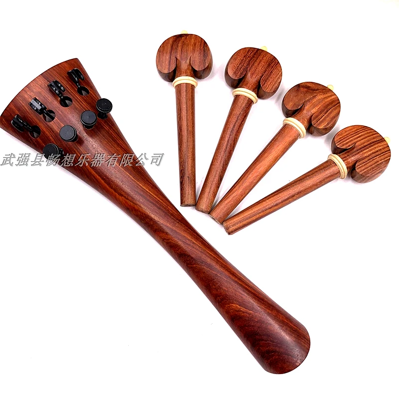 1 set Hand-made 4/4 Cello Accessories parts fittings,rosewood tailpiece&Fine tuners&tuning pegs