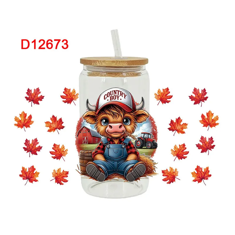 Produktbild von Arricraft Hühner Motive Transferfolien Tassen Arricraft 10er Set Hühner DTF Cup Wrap Aufkleber - UV Druck PVC Transfer DTF Cup Wrap Aufkleber Hühner Design PVC Wasserfest