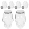 6 Pcs Halloween Skull Water Bottles Drinks Clear Milk Juice Packing Plastic Aluminum Multi-function Travel Waterbottle 4