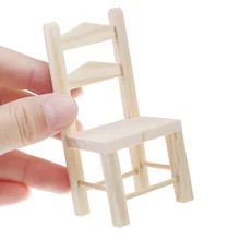 

1:12 Dollhouse Furniture Miniature Wooden Kitchen Chair Kids Pretend Play Toy 1:12 Mini Doll House Dollhouse Restaurant Chair
