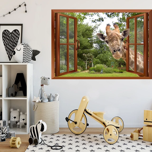 Jungle Animals 3D Wall Sticker Art Poster Decals Murals Kids Room