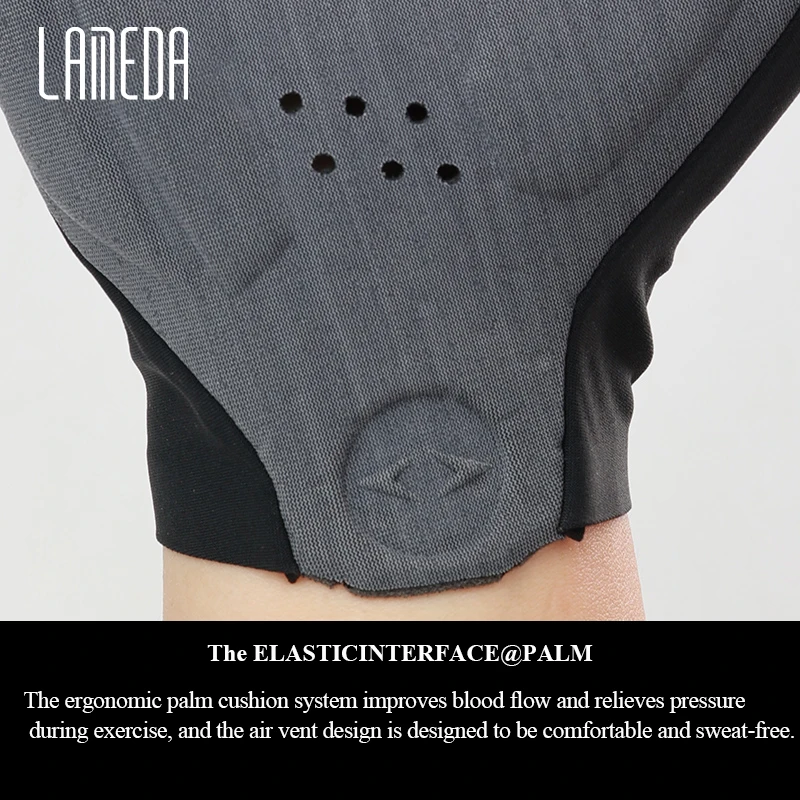 LAMEDA Summer Cycling Gloves Elastic Interface Bicycle Gloves Half Finger for Men Shock-absorbing Road Mountain Bike Half Glove 4