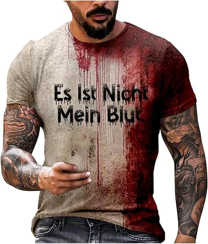 Problem Solved T-Shirt Halloween Problem Solved Bleeding Top Da Donna Girocollo Divertente T-Shirt Con Stampa Macchie Di Sangue Regalo Spaventoso Graphic Maglietta Casual Manica Lunga Camicia