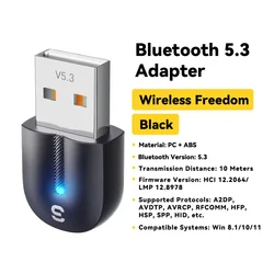 Essager USB Bluetooth 5.3 Audio Receiver and Transmitter Adapter (Bluetooth 5.3)
