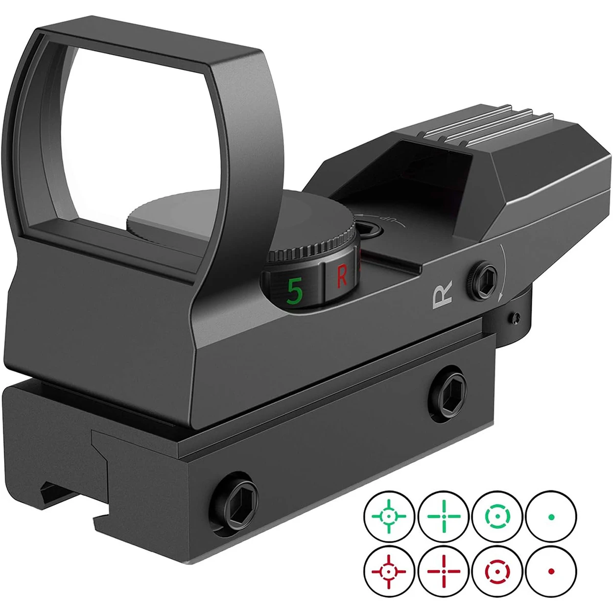 Rifle Scope 20mm Rail Holographic Red Green Dot Tactical Scope