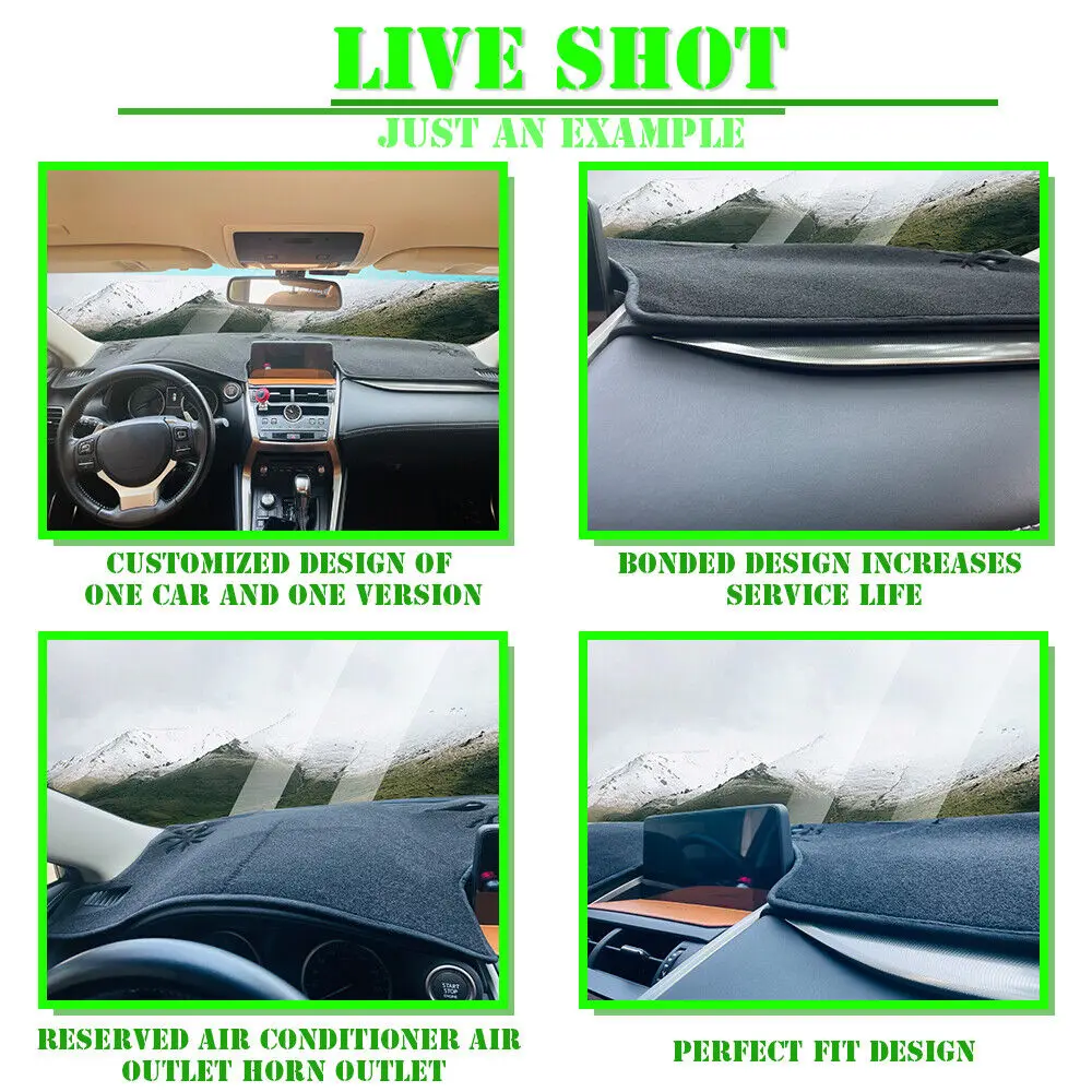 Dash Board Mat Sun Protector Pad For Mazda 6 2009-2013 Black Inner Car Dashboard Left Hand Drive