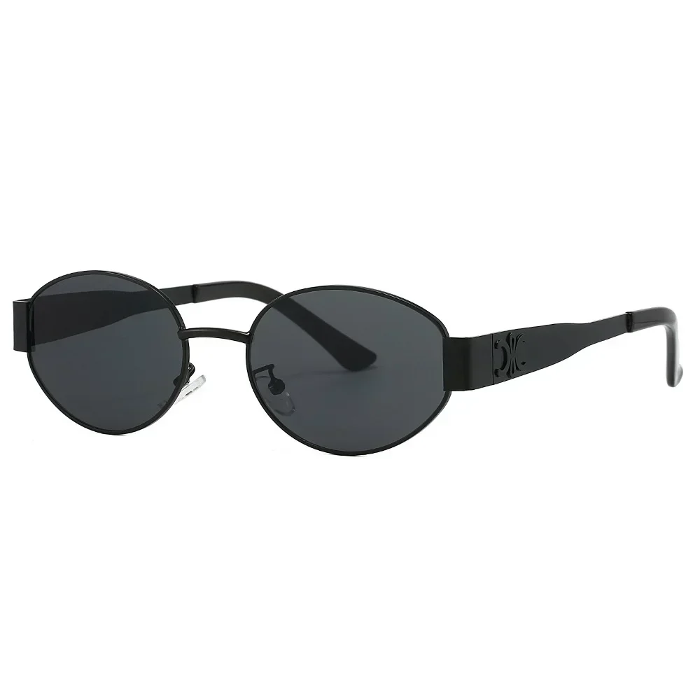 Luxury Metal Brand Sunglasses for Men and Women Unisex Designer Fashion Sun Glasses Oval Unisex Stylish Eyewear Shades UV400 4