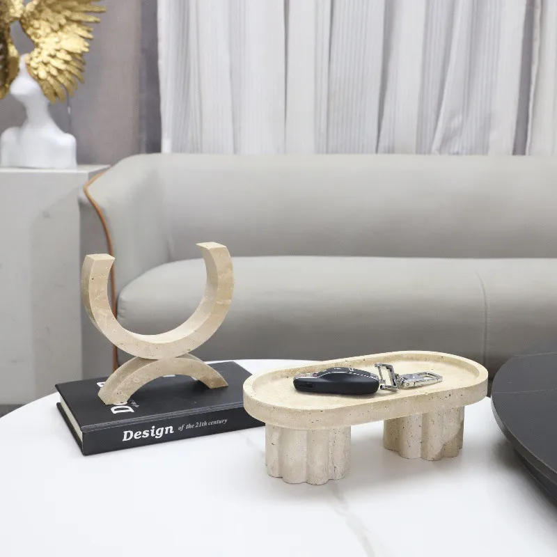 

Marble Jewelry Tray for Home Decor Marble Stone Storage Tray for Aromatherapy Candle and Arrangement Decorative Ornaments