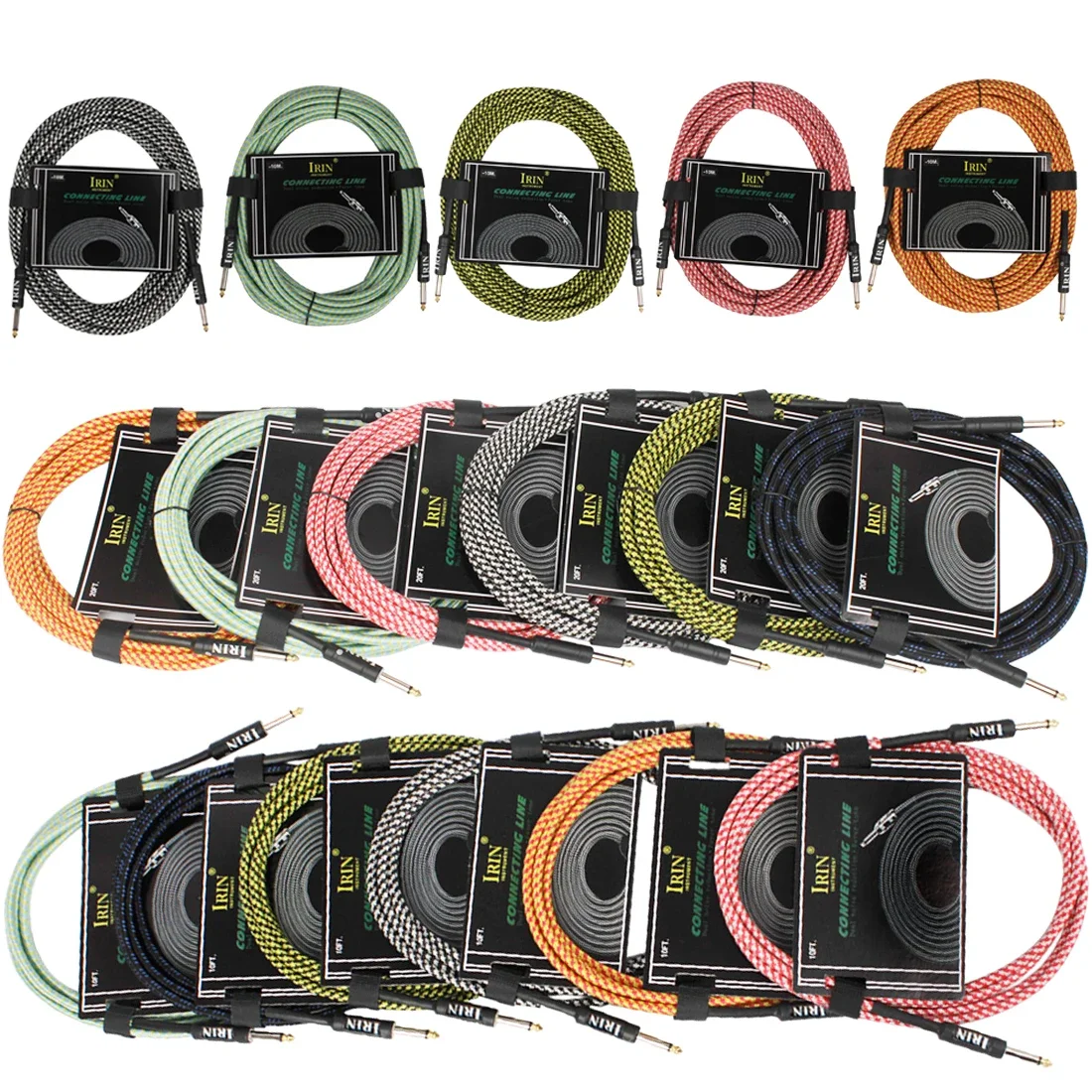 Description Picture 2 of itemIRIN Electric Guitar Cable Wire Connecting Line Colorful Audio Cable 10/6/3M Guitar & Bass Parts String Instrument Accessories