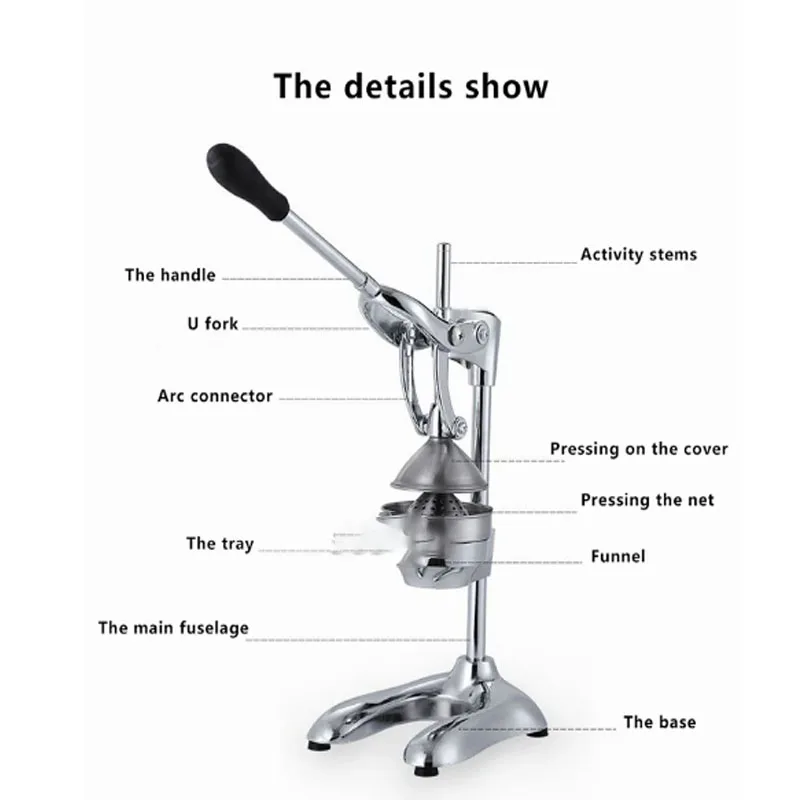 Stainless steel Manual Orange Lemon Juicer Fruit Squeezer manual juicer industrial cold press juice 6