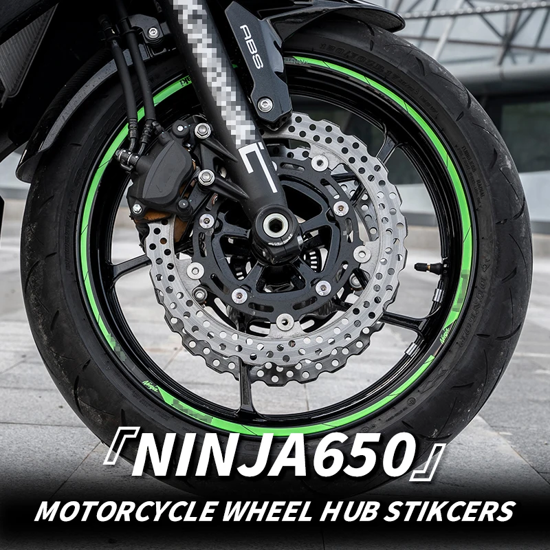 Used For KAWASAKI NINJA650 Motorcycle Reflective Wheel Hub Sticker Kits Of Bike Accessories Decoration Warning Colorful Declas