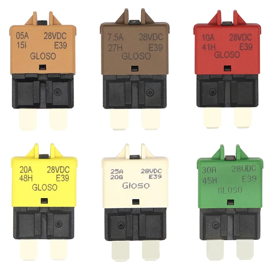 DC14/32V 5A-30A Automatic Reset Mini ATM Circuit Breaker Blade Fuse With Automatic Recovery for Car Motorcycle Truck Boat Marine