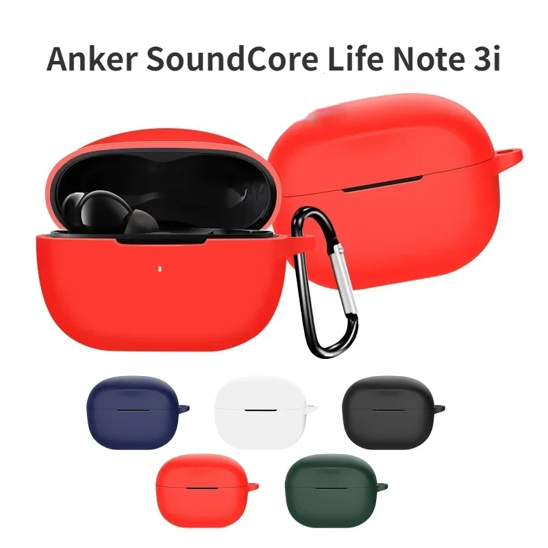 For Soundcore Life Note 3i Headphone Protective Sleeve Carrying Case Dustproof Washable Charging Box Silicone Cover Anti-scratch