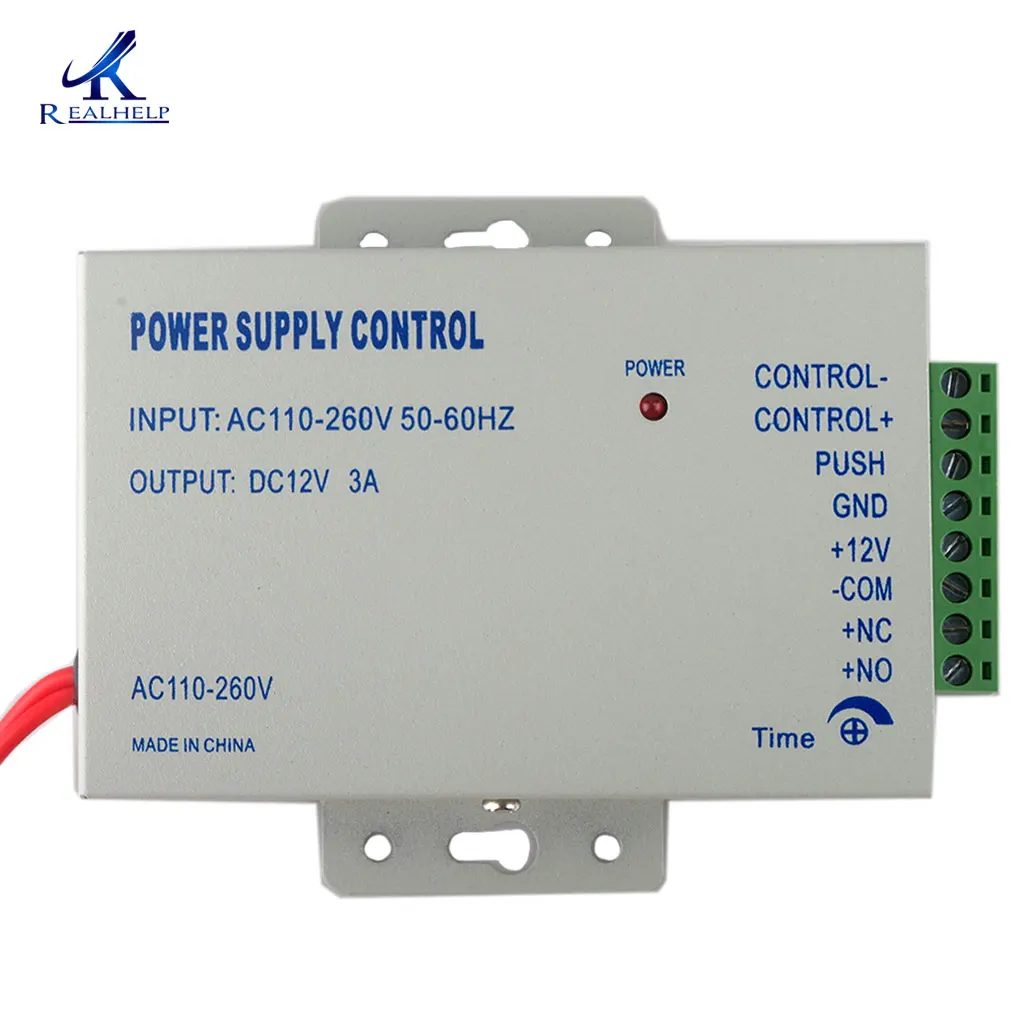 Alimentatore di accesso DC 12V AC 110 ~ 260V per sistema di controllo accessi con impronte digitali RFID