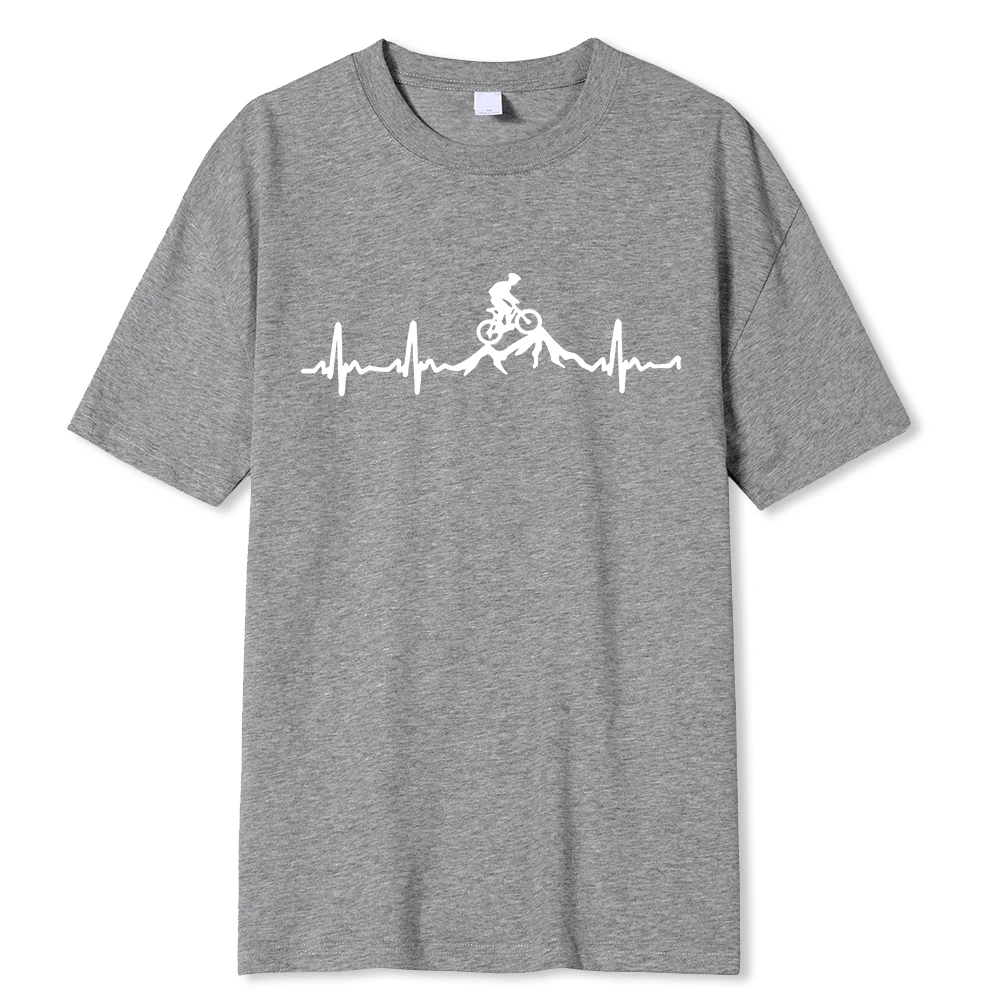 VTT battement de coeur vélo hommes T-shirts décontracté imprimé 2024 été manches courtes noir t-shirt T-shirts grande taille Camiseta_voghion.com