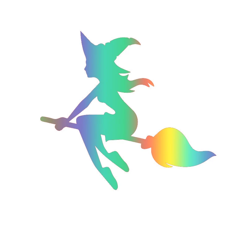 Adesivo Per Auto Cartoon Witch Silhouette Creative Body Window Automobili Decorative Moto Accessori Esterni Decalcomania In Vinile