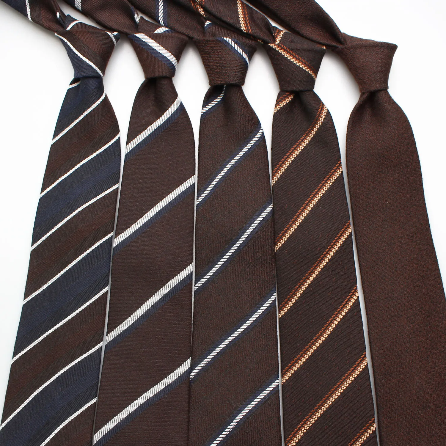 

Men's 8cm Wedding Thick Wool Tie Suit Striped Tie Men's Professional Tie