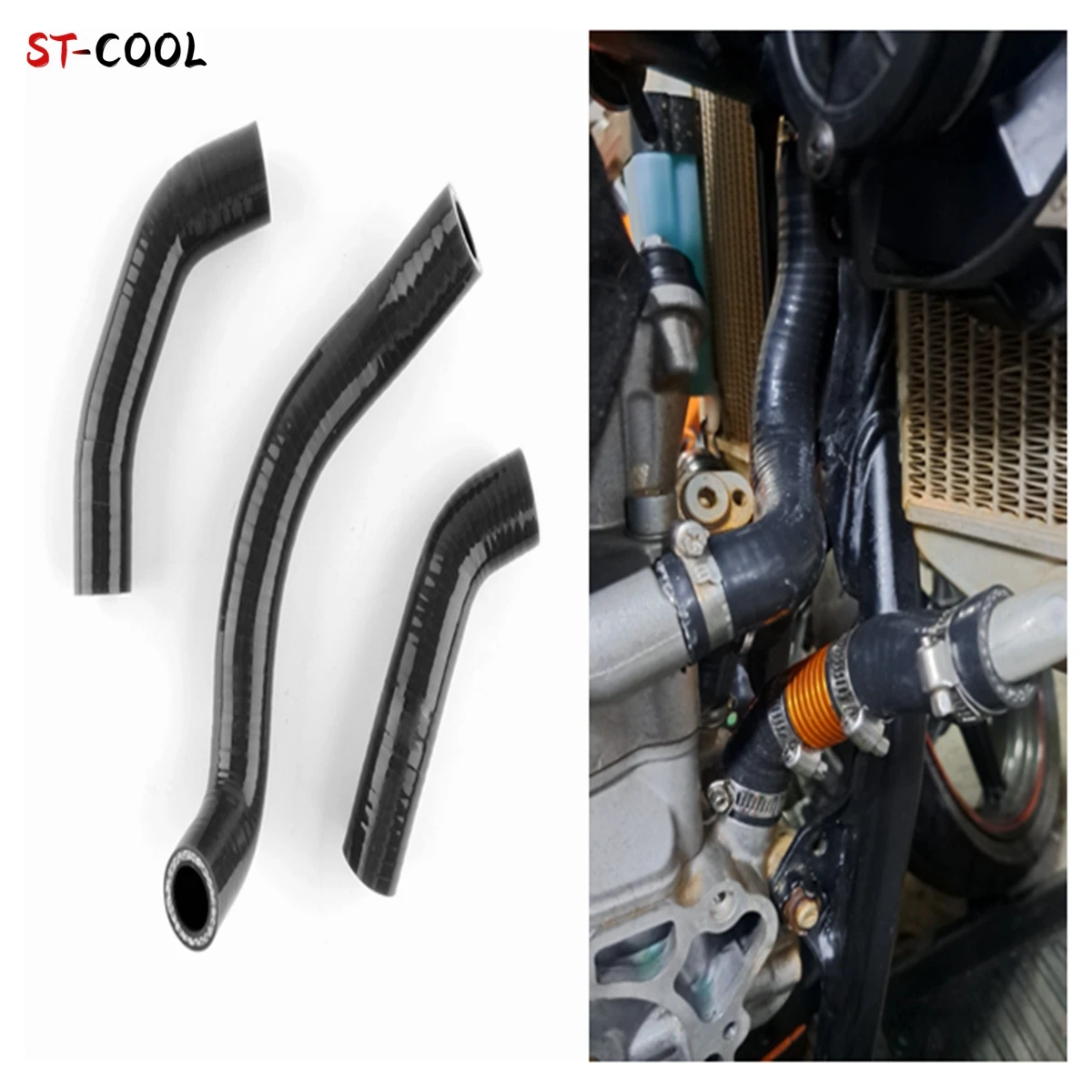 

FOR KTM 450 SXF 2016-2017 Silicone Tube Radiator Coolant Pipe Hose Kit 16 17 KTM450 SX-F