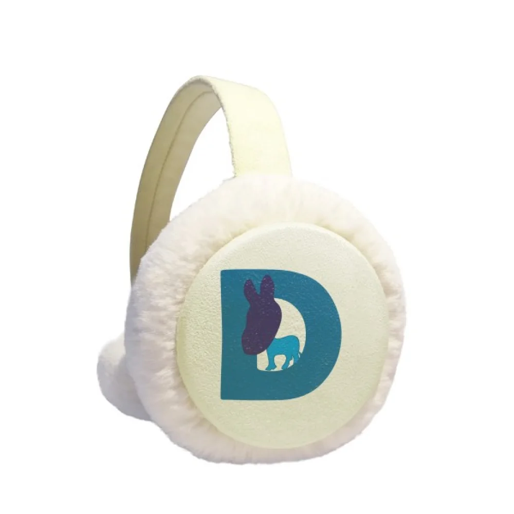 

USA Democrats Individual Joseph Donkey Brief Ear Warmer Cable Knit Furry Fleece Earmuff Outdoor