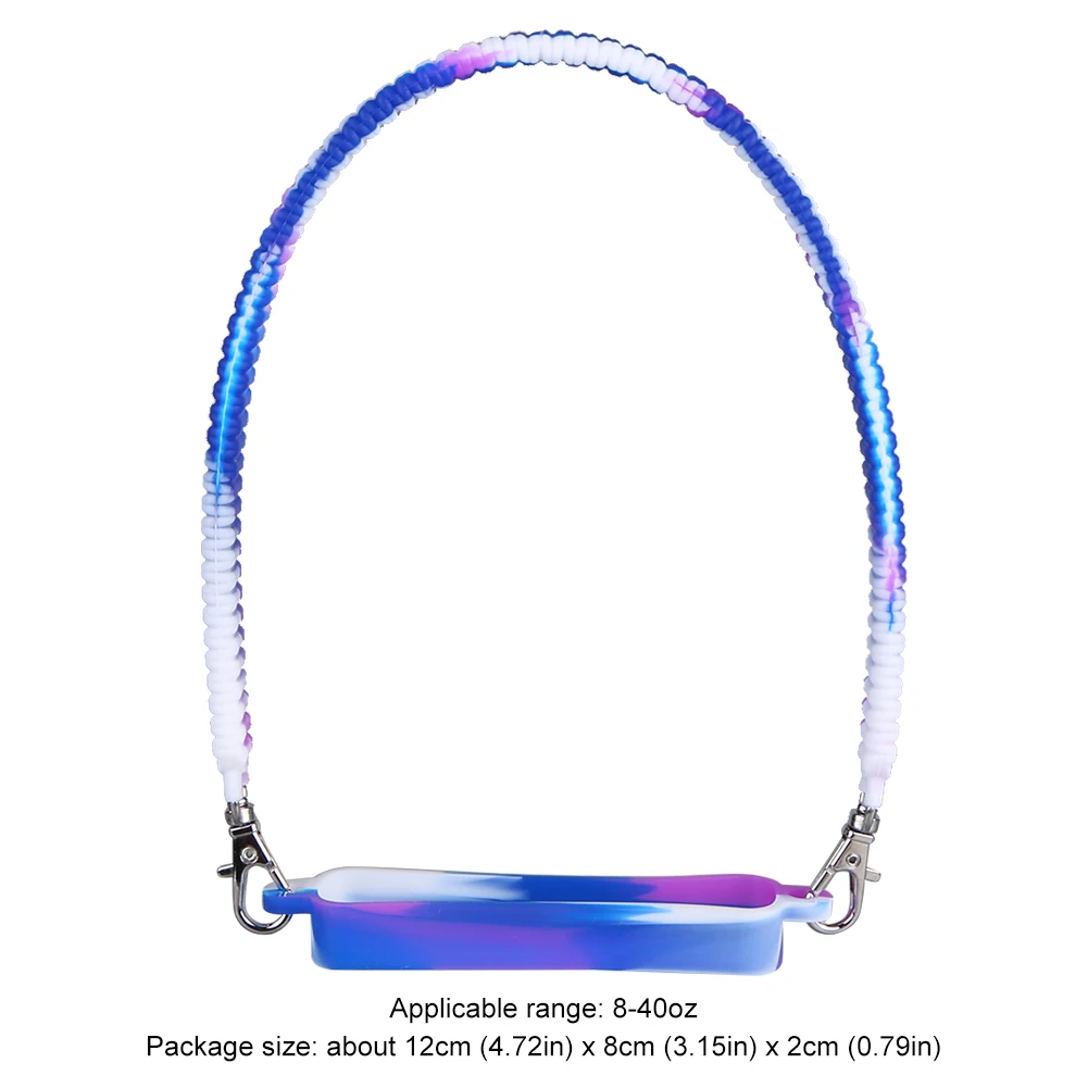 Water Bottle Handle Silicone Portable Bottle Carrying Strap Drink Bottle Carrier Strap for Stanley Cup Accessories