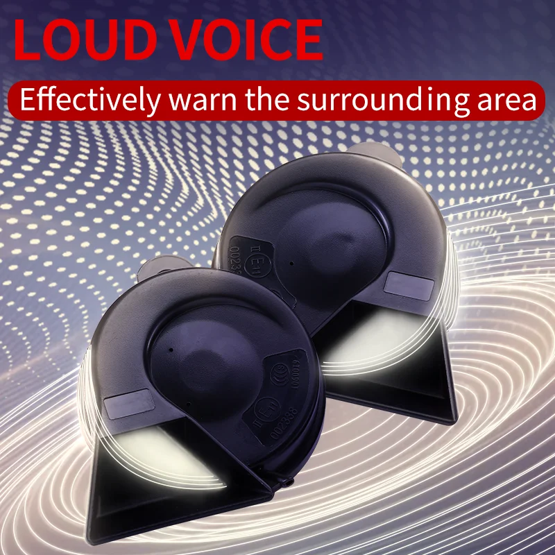 2PCS Trumpet Horn 12V Automotive General 410/510Hz Car Horn Waterproof Auto Snail Whistle Bass Speakers Dual Tone Speaker